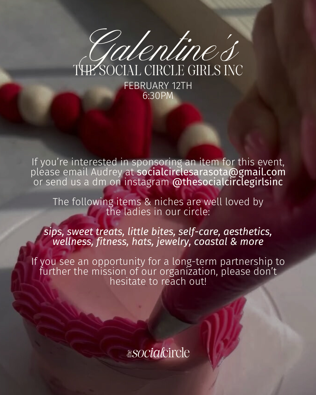 Galentine's with The Social Circle | Heart-Cake Decorating & Dinner