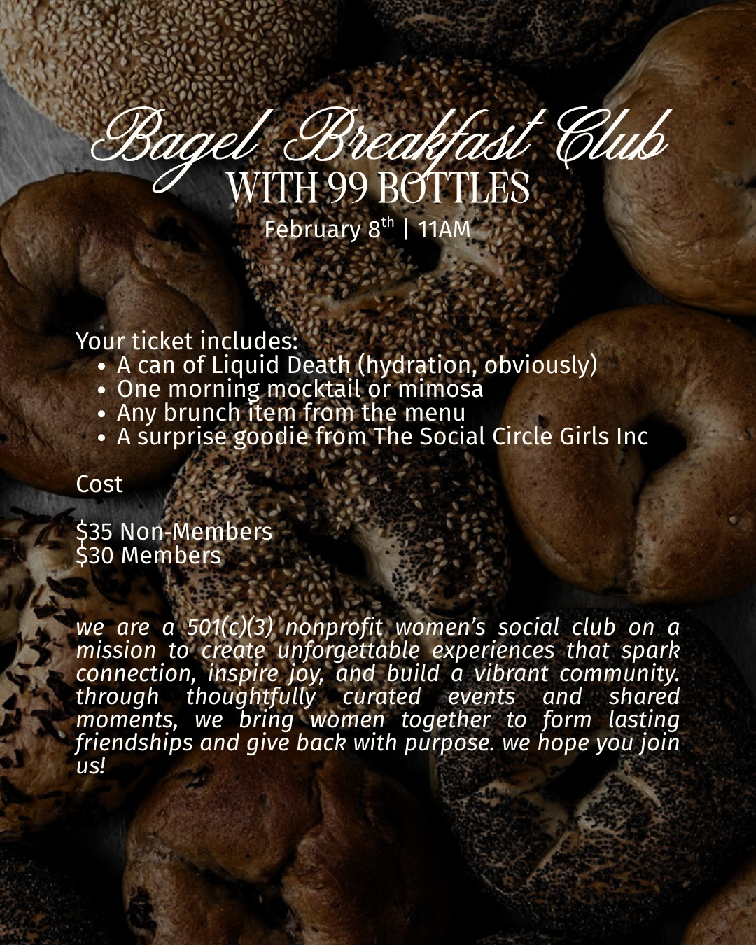 Bagel Breakfast Club with 99 Bottles